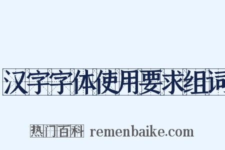 汉字字体使用要求组词是什么意思的图片